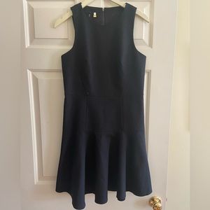 Sleeveless drop waist black dress